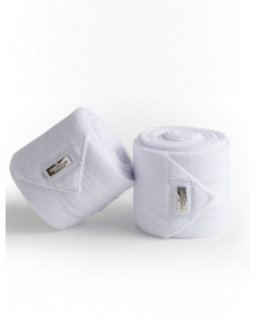 Equestrian Stockholm Fleece Bandages White Silver