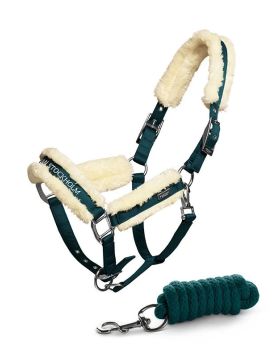 Fur halter & lead rope Emerald