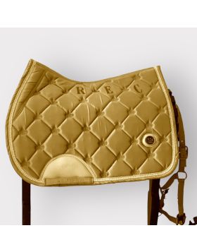 Royal Equestrian Jump Saddle Pad Crystal Champagne Full