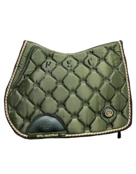 Royal Equestrian Jump Saddle Pad Olive Gold Full