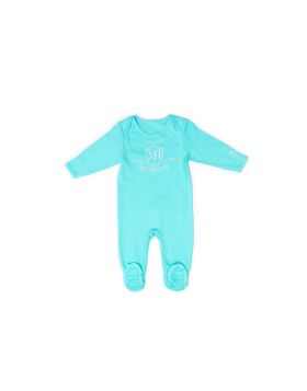 RB Royal Baby Organic Cotton Gloved Footed Overall, Footie  (Sweet Dreams) Turquoise