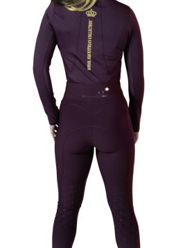 Royal Equestrian Knee Grip Riding Tights Burgundy