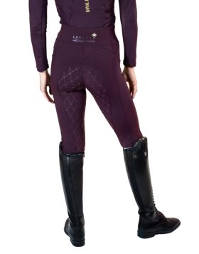 Royal Equestrian Full Grip Riding Tights Burgundy