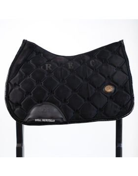 Royal Equestrian Jump Show Saddle Pad Black Croco Full