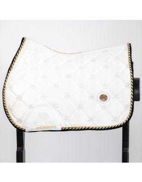 Royal Equestrian Jump Show Saddle Pad White Gold 