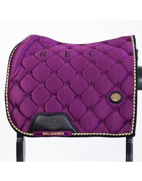 Royal Equestrian Dressage Saddle Pad Purple Black Full