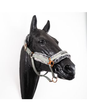 Royal Equestrian Fur Halter Silver Full 