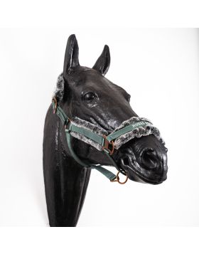 Royal Equestrian Fur Halter Marine Full 