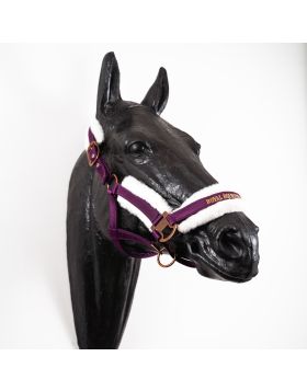 Royal Equestrian Fur Halter Purple White Full 