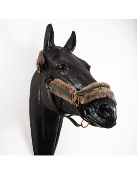 Royal Equestrian Fur Halter Olive Full 