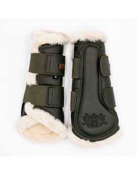 Royal Equestrian Lined Brushing Boots Green