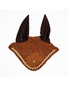 Royal Equestrian Premium Ear Bonnet Chocolate Full