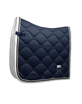 Equestrian Stockholm Dressage Saddle Pad Midnight White Edge FULL